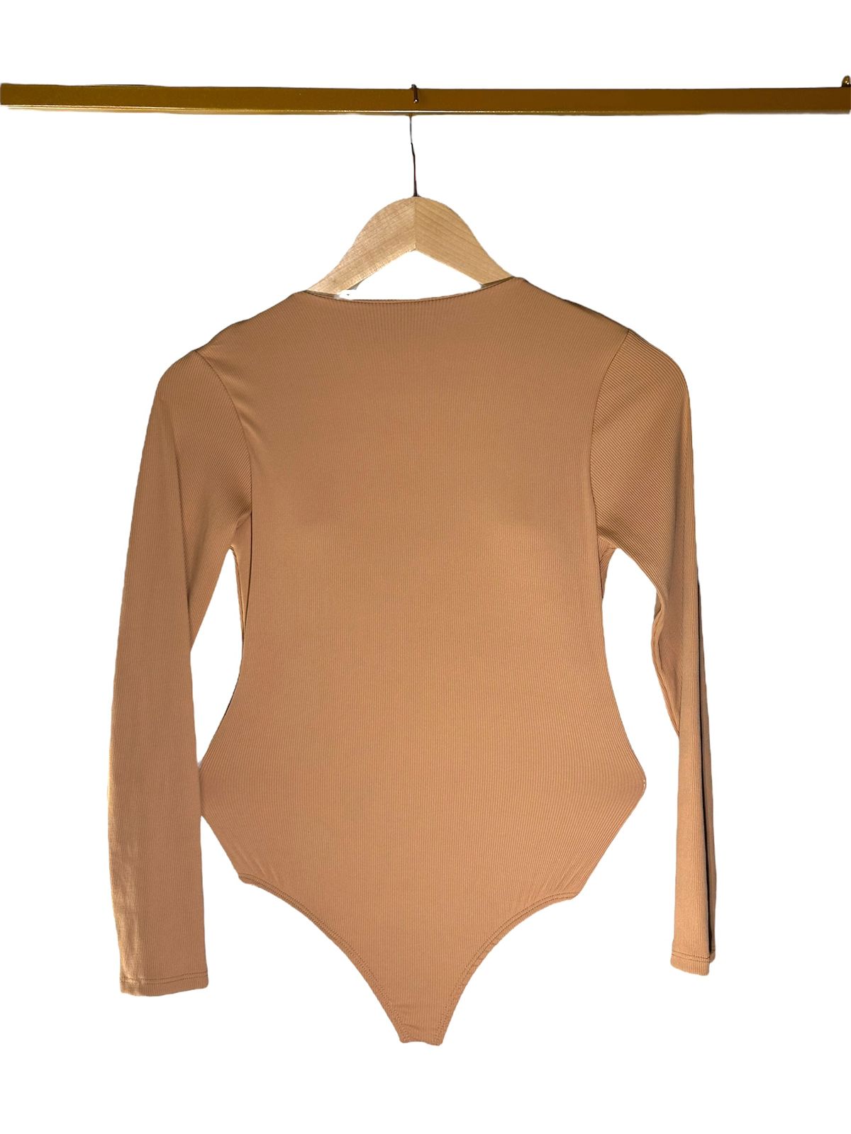 Body Canelado Manga Longa