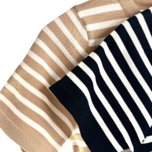 T-Shirt em Tricô Fino Listrado