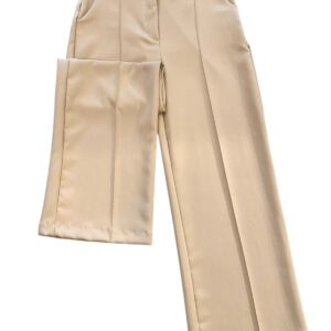 Calça Alfaiataria Wide Leg G - Bege Acetinado 