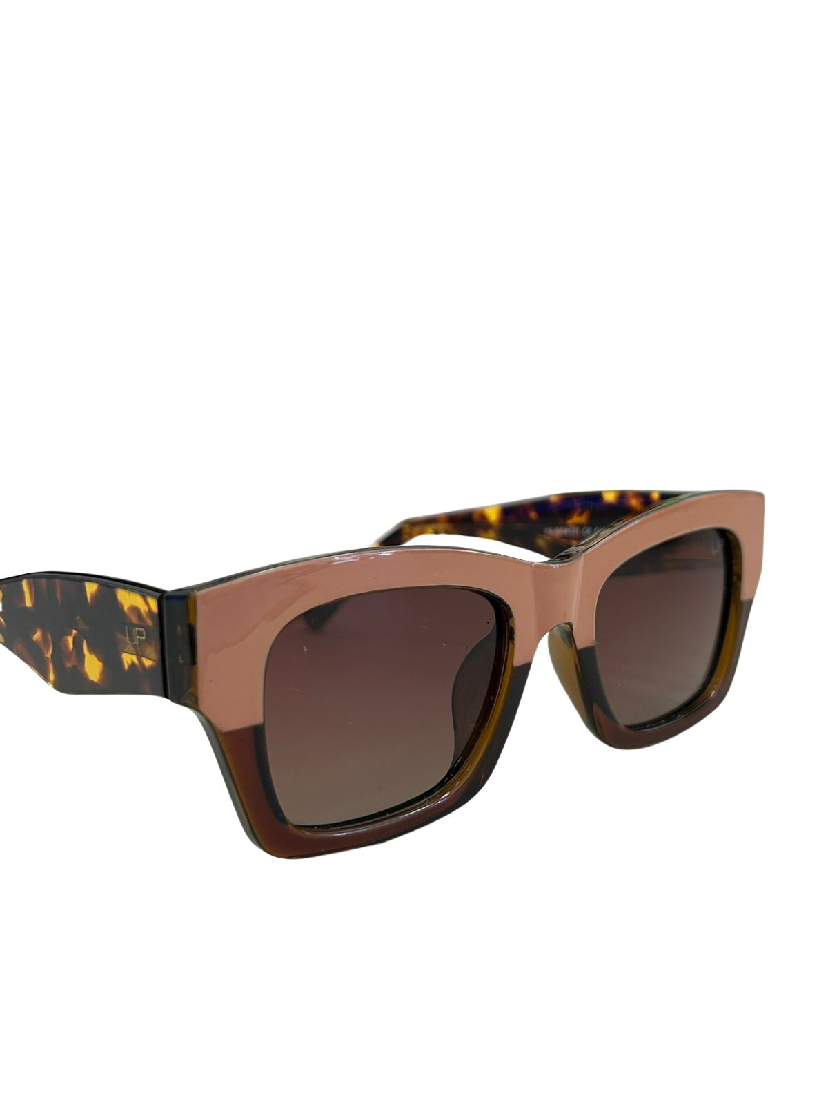 Óculos de Sol Geométrico Nude e Tartaruga