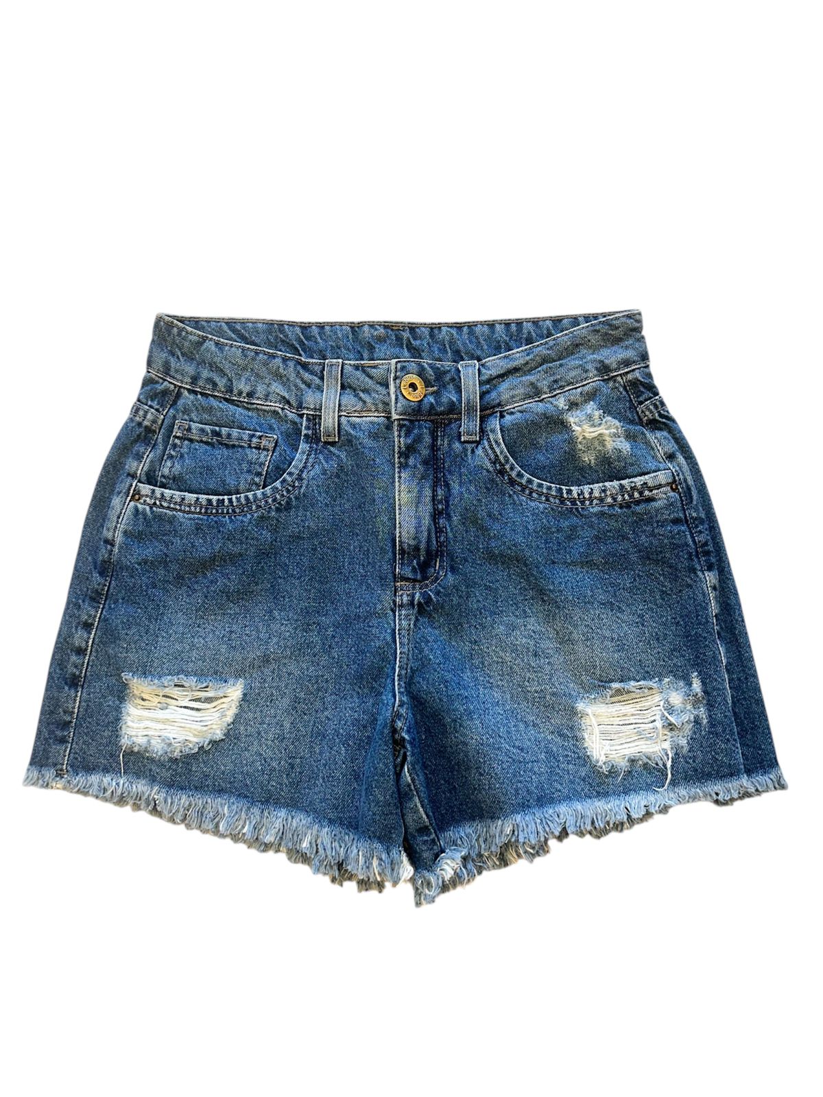 Shorts Jeans Destroyed Power | Tamanho 34
