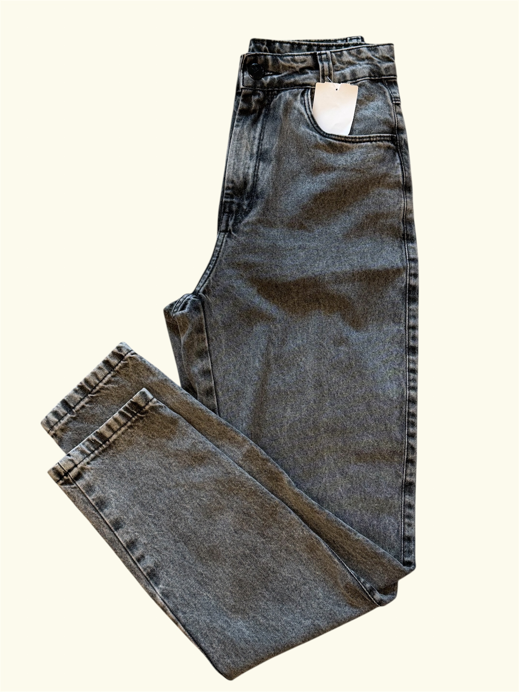 Calça Jeans Mom Grafite